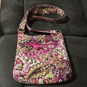 Vera Bradley Hipster crossbody bag in the retired "Very Berry Paisley" pattern.
